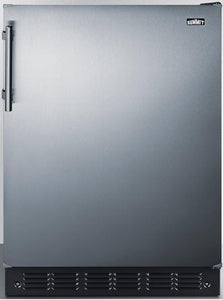 Summit Appliance FF708BL7SS 24-Inch Wide All-Refrigerator - Stainless Steel Door; Commercially Listed; Large Capacity; RHD (Right-Hand Door Swing); CARB Compliant
