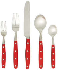 Ginkgo International Lyon 20-Piece Stainless Steel Flatware Place Setting, Peony, Service for 4