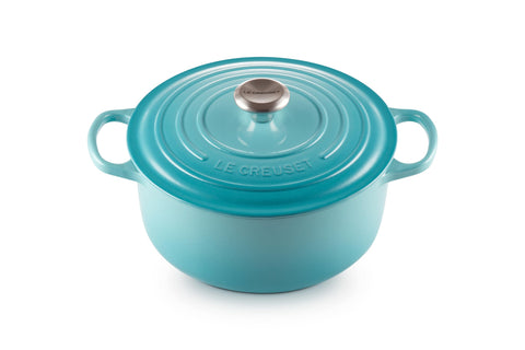 Le Creuset Enameled Cast Iron Signature Round Dutch Oven, 5.5 qt., Caribbean