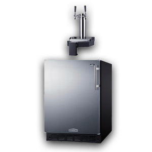 24 in. Wide Built-In Floating Tap Cold Brew Kegerator ADA-Compliant