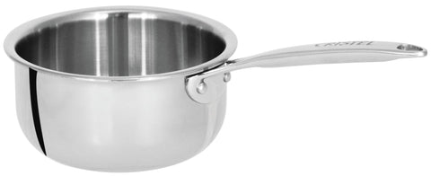 Cristel Castel'Pro Mini Frying Pan, 4" Diameter, 3-Ply Construction, Safe for All Hobs + Induction