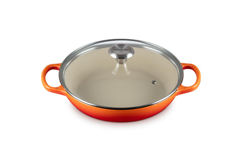 Signature Baiser with Glass Lid - Flame 2.25 qt.