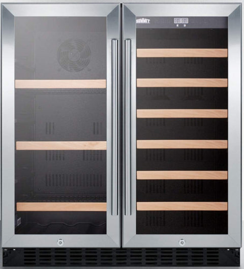 Summit Wine Cellar Beverage Center Combo - Stainless Steel - SWBV3071