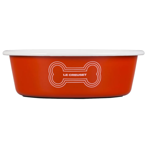 Le Creuset Enamel on Steel Medium Dog Bowl, 4 Cups, Orange