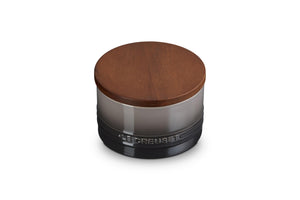 Canister with Wood Lid - Oyster 16 oz.
