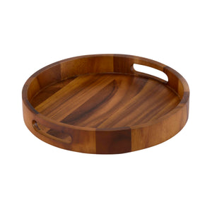 Kalmar Home Round Serving Tray - 17" - Solid Bottom