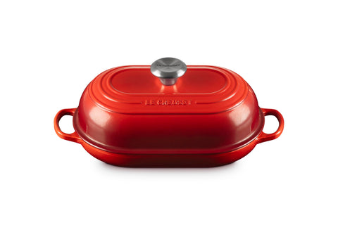 Le Creuset Enameled Cast Iron Signature Oval Bread Oven, 11.5 inch, Cerise