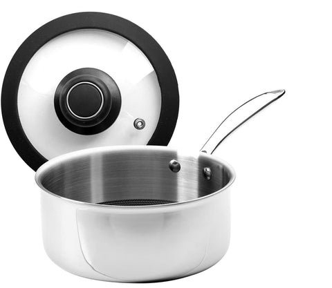Black Cube Quick Release Cookware, Saucepan with Lid, 8-Inch/2.5 Quart