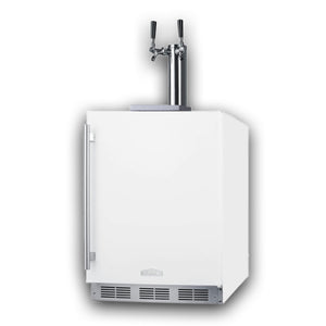 Summit 24" Undercounter Kegerator, Dual Tap Kit, ADA Compliant, White - SBC58WHBIADA