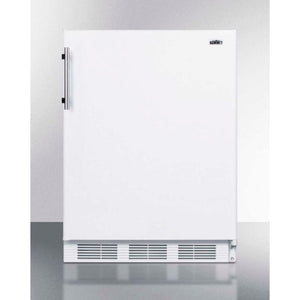 Summit 24" Refrigerator Freezer, Undercounter Fridge, 5.1 cu.ft. Capacity, ADA Compliant, ENERGYSTAR, White- CT661WADA