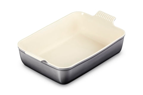 Le Creuset Stoneware Heritage Deep Rectangular Lasagna Dish, 6.75 qt., Oyster