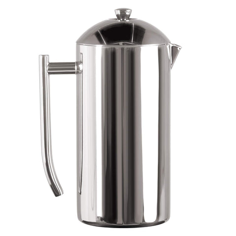Frieling Double-Walled Stainless Steel French Press Coffee Maker - 44 oz, Polished, Extra Large Stainless Steel Coffee Press for Commercial Use - Camping Coffee Makers & Tea Press