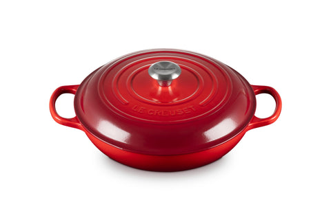Le Creuset Enameled Cast Iron Signature Braiser, 3.5 qt., Cerise