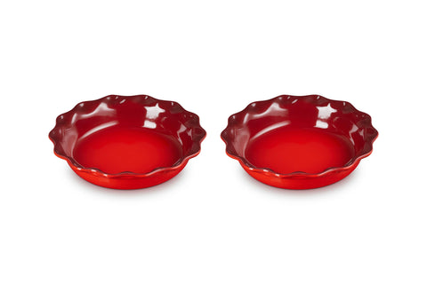 Set of 2 Heritage Pie Dishes - Cerise