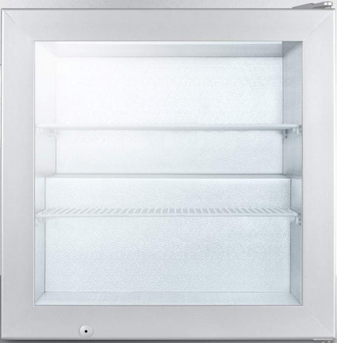 Summit SCFU386 Countertop Upright Freezer, Glass/Gray