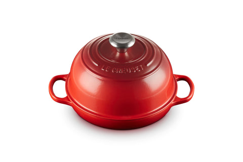Le Creuset Enameled Cast Iron Signature Round Bread Oven, 9.5 inch, Cerise