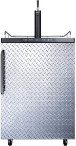 Summit SBC635MDPL Beer Dispenser, Silver With Diamond Plate