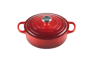 Le Creuset Enameled Cast Iron Round Wide Dutch Oven, 3.5 qt., Cerise