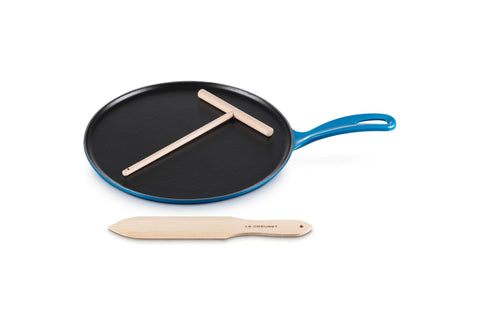 Le Creuset Enameled Cast Iron Traditional Round Crepe Pan, 10.25", Marseille