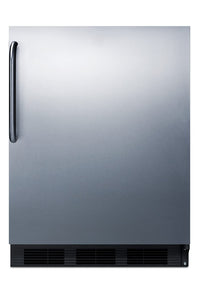 Summit FF63BKTB 24 Inch Wide 5.5 Cu. Ft. Compact Refrigerator with Adjustable Shelves and Towel Bar Handle