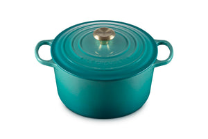 Le Creuset Enameled Cast Iron Signature Deep Round Oven, 6.5 qt., Riviera