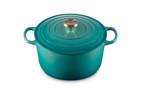 Le Creuset Enameled Cast Iron Signature Deep Round Oven, 6.5 qt., Riviera