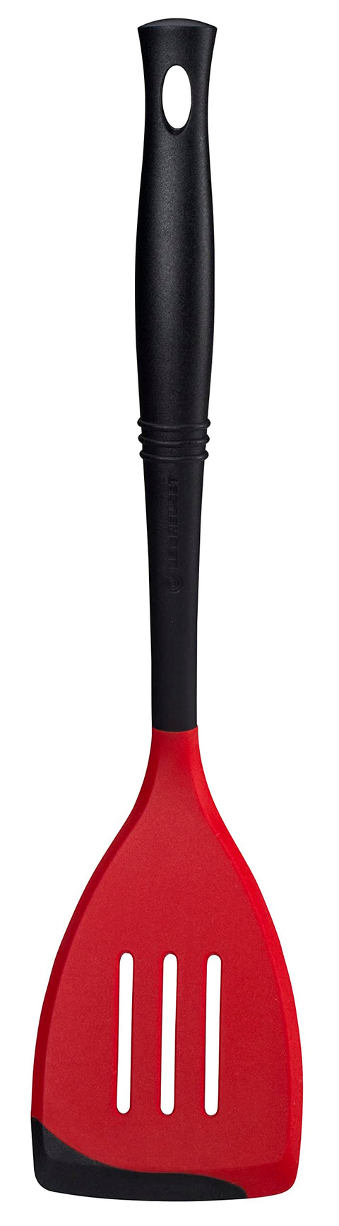Le Creuset Revolution Bi-Material Slotted Spatula, 13.5" x 2.5", Cerise