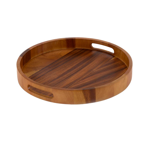 Round Serving Tray - 15 Inch - Solid Bottom