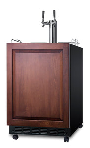 Summit Appliance 24" Wide Cold Brew Coffee Kegerator/Refrigerator Combo, Panel Ready, Black Interior, Caster Wheels, Residential/Commercial Use (LHD, Cold Brew Coffee) *Panel is not included