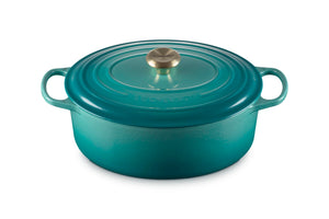 Le Creuset Enameled Cast Iron Signature Oval Dutch Oven, 6.75 qt., Riviera