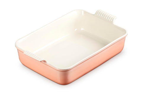 Le Creuset Stoneware Heritage Deep Rectangular Lasagna Dish, 6.75 qt., Peche
