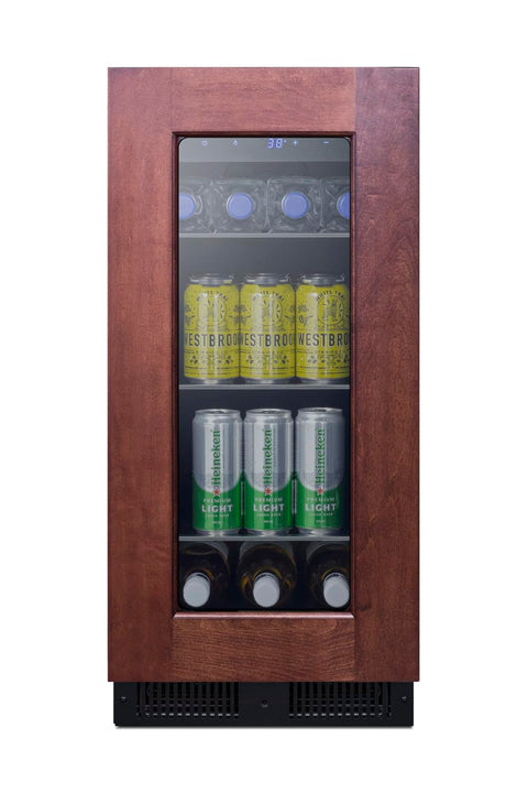 15 wide ADA compliant beverage center for built-in or freestanding use with panel-ready door trim