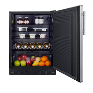 Summit 24" Refrigerator, Commercial All-Refrigerator, 5.1 cu.ft. Capacity, ADA Compliant- FF708BL7SSADA