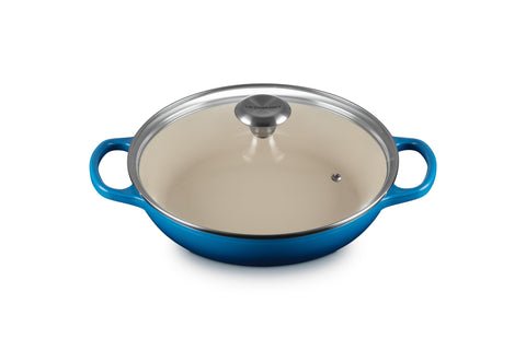 Le Creuset Enameled Cast Iron Signature Round Braiser with Glass Lid, 2.25 qt., Artichaut