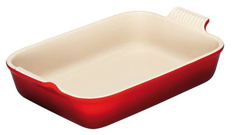 Le Creuset Stoneware Heritage Rectangular Dish, 4 qt. (12" x 9"), Cerise