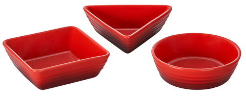 Le Creuset Stoneware Set of 3 Tapas Dishes, Artichaut