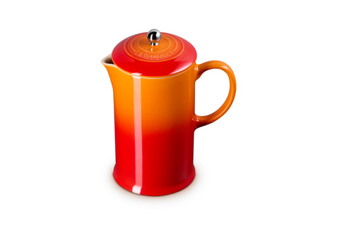 Le Creuset Stoneware French Press, 34 oz., Flame