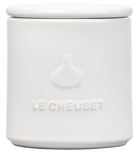 Le Creuset Stoneware Garlic Keeper, 14 oz., White