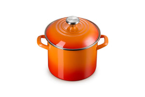 Le Creuset Enamel on Steel Traditional Stockpot, 6 qt., Flame with Stainless Steel Knob