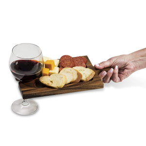 Kalmar Home Charcuterie/Wine Glass Holder Interlocking Board