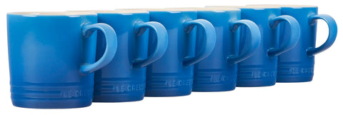 Le Creuset Stoneware Set of 6 London Mugs, 12 oz. Each, Marseille