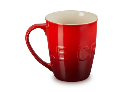 Le Creuset Stoneware Extra-Large Logo Coffee Mug, 20oz., Cerise