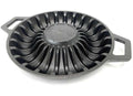 Bayou Classic 7423 Pre-Seasoned Cast Iron Shrimp Pan for Cooking and Serving Holds 24 Jumbo