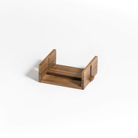 Kalmar Home Acacia Wood 5 Inch Cocktail Napkin Holder