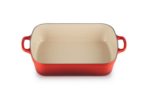 Le Creuset Enameled Cast Iron Signature Rectangular Roaster, 5.25 qt. (9.8" x 13"), Cerise