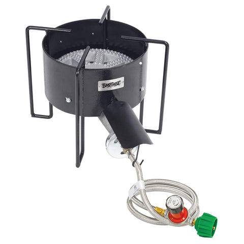 Bayou Classic Outdoor Cooker - Propane Burner for Crawfish, Crab Boil, Jambalaya Pot - 100 Qt - Metal