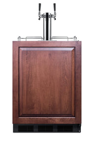 Summit 24" Cold Brew Kegerator, Dual Tap Kit, ADA Compliant, Panel Ready*- SBC58BLBIADAIFCFTWIN *Panel is Not Included