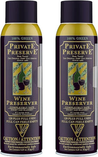 Wine Preservation System | 100% Green Gas Based | Suitable For All Wine, Port, Sake, Cognac, Whiskey, Fine Oil & Vinegar (Pack of 2)
