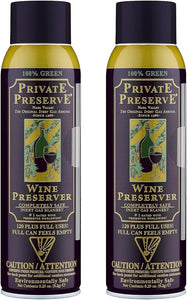Wine Preservation System | 100% Green Gas Based | Suitable For All Wine, Port, Sake, Cognac, Whiskey, Fine Oil & Vinegar (Pack of 2)