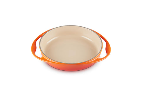 Le Creuset Enameled Cast Iron Traditional Round Tarte Tatin Dish, 2 qt., Flame